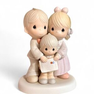 Precious Moments “God Bless The Day We Found You” Figurine – 1986 Family Figure